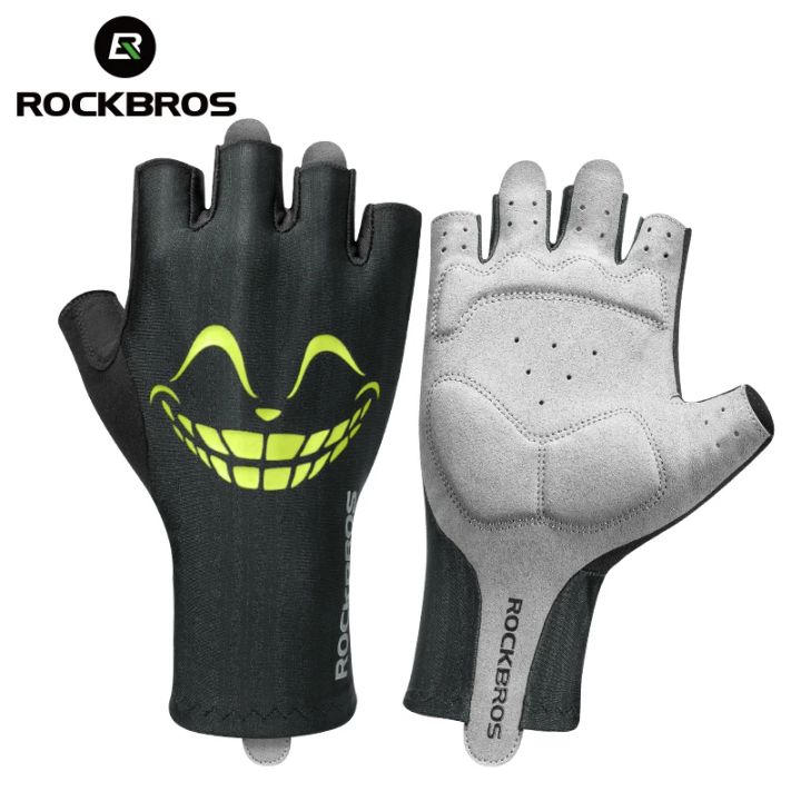 ROCKBROS Bicycle Half Finger Gloves Shockproof Anti-Slip Gloves MTB Road Bike Shorts Gloves Breathable Cycling Equipment