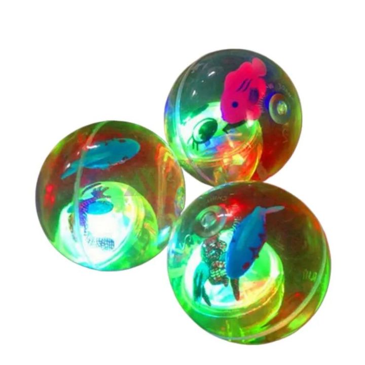 Bouncing Ball with LED Flashing Colorful Light * Kids Entertainment Rubber Balls * Attractive Toys * Easy Grip * Pack of 1