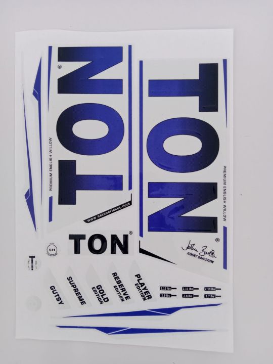 Ton Bat Sticker New 3D 2025 Latest TON BLUE Edition full Updated Top Quality Cricket ...