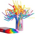Pack of 25, 50,100,150, 200 Flexible Drinking Straw Colorful Fun and Colourful. 
