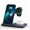 3 in 1 Wireless Travel Charger Stand Foldable Fast Charging Dock For iPhone 16~12 Pro Max iWatch S10~2 SE Ultra AirPods 4/3 Pro.