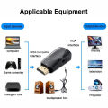 HDMI-compatible to VGA Cable Converter Male To Famale Converter Adapter 3.5mm Jack Audio HD 1080P For PC Laptop Tablet. 