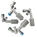 Car Air Conditioning Hose Aluminum Fitting Movable Pressure Plate R134a Fitting with Sleeve and Nozzle Repair Parts.