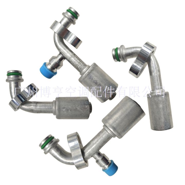 Car Air Conditioning Hose Aluminum Fitting Movable Pressure Plate R134a Fitting with Sleeve and Nozzle Repair Parts