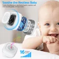 Portable White Noise Machine Baby 30 Sleep Sounds 7 Colour Baby Night Light 16 Levels Volume Adjustment with Memory Function. 