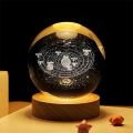 6cm 8cm 3d Crystal Galaxy Ball Astronaut Led Night Light Kids Birthday Gift Valentine's Day Bedroom Decor Projectors Night Lamp.