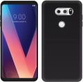 LG V30 Soft TPU Slim Matte Black Protective Phone Cover Shock Absorbent. 
