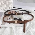 Women's Belt Minimalist Trendy Thin Belt High End Authentic Casual Versatile Needle Button Belt with Skirts Jeans Lady Belts New. 