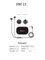 Uiisii Hm12 Half In-Ear Headset Metal Bass Music Earphone (original). 