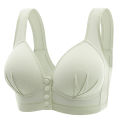 Women's Steel-free Comfortable Breathable Front-closing Bra With Gathered Back Plus-size Underwear With Beautiful Back Design. 