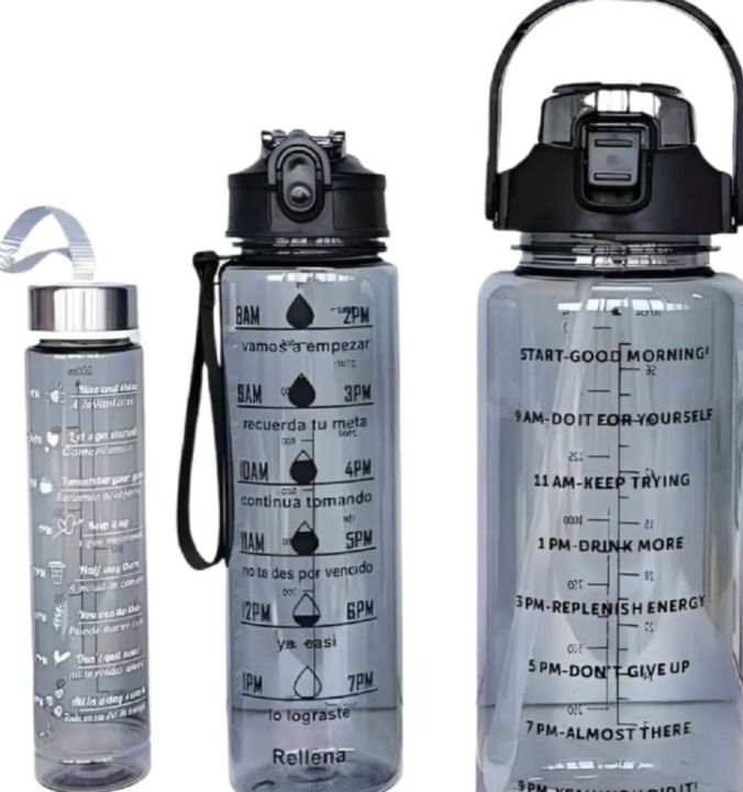 Transparent 3 in Water Water Bottle School Bottle Gym Bottle