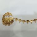 Traditional Bridal Nath, Gold style Nath for girls, Elegant artificial gold nose ring. 