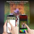 Programmable Bluetooth Smart LED Curtain String Light DIY Text Photo Display RGB+IC String Light Indoor Decoration 400LED. 