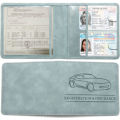 Car Registration Driver's License and Insurance Card Holder - Leather Vehicle Glove Box Automobile Documents Paperwork Organizer. 