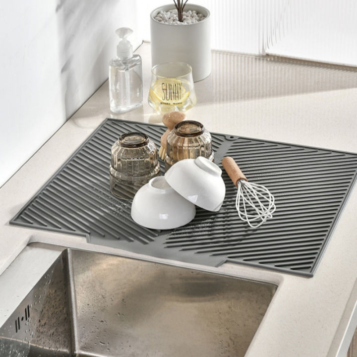 1pc%20Kitchen%20Draining%20Mat%20Household%20Dining%20Table%20Heat%20Insulation%20Mat%20Silicone%20Slope%20Tableware%20Plate%20Cup%20Bathroom%20Storage%20Mat%20-%20Image%202