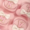 Todder Girls Pink Bow Alphabet Bag Kids Girls Shoulder Mouse Ear Messenger Bag  Cross-Border Little Girl Mini Wallet XC14. 