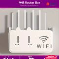 1PC Wall Hanging Wireless Wifi Router Shelf Storage Box ABS Plastic Wifi Router Box.