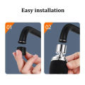 3 Modes Kitchen Filter Faucet Extender 360° Rotation Pressurized Water Saver Home Anti-Splash Shower Sprayer Universal Faucet.