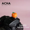 DIY Lovely Camera Hot Shoe Cover Protective Cap Fruit for Canon Sony Nikon Fuji XT5 XT50 XM5 Leica Mirrorless Accessories Orange. 