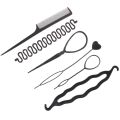 Hair Tool Hair Styling DIY Styling Tool Set Tail Hair Flipper Pull through Ponytail Tool French Hair Braiding Loop Tool French Centipede Braiders French Twist. 