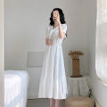 Minimalist mini dress🍓💫Easy match gives a sexy girl look.🔥🔥Wearing a tie on a trip🌈Korean dress👗. 