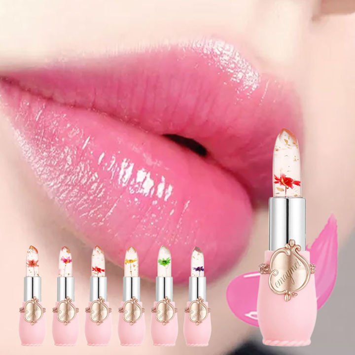 1pc Beauty Bright Flower Crystal Jelly Lipstick Temperature Change