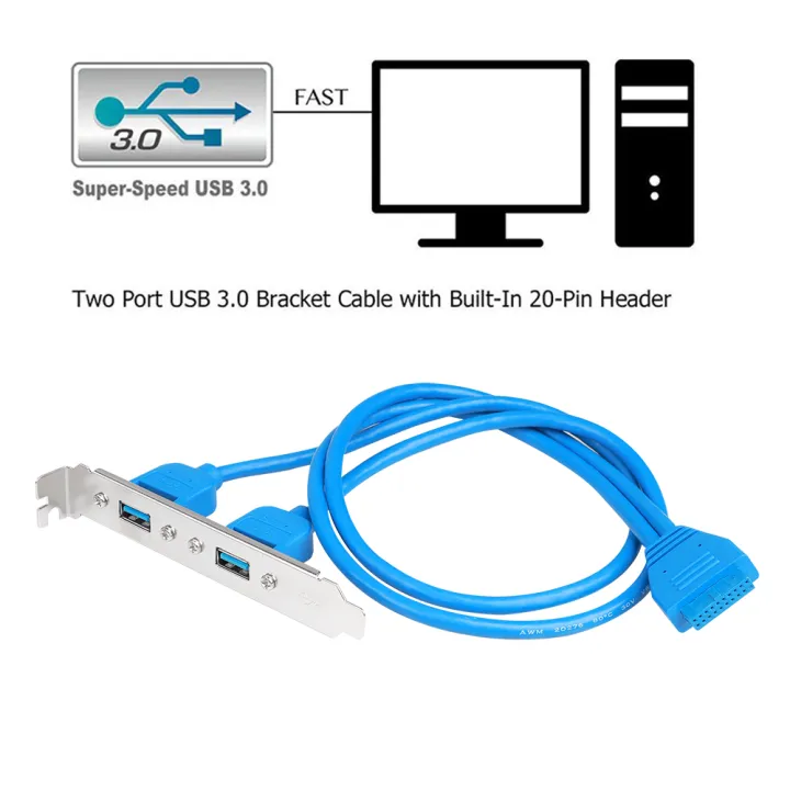 20-Pin%20Header%20Cable%20High%20Speed%20USB%203.0%20Back%20Panel%20Expansion%20Bracket%202%20Ports%20Motherboard%205Gbps%20Data%20Extension%20Cable%20-%20Image%204