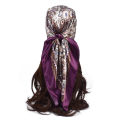90X90cm Head Scarf Women Luxury Brand Silk Square Scarf Foulard Satin Bandana Soft Neckerchief Hijab Hair Scarves For Ladies. 