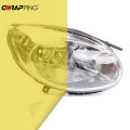 Golden Yellow Light  PVC Car Headlights Taillight Film Fog Stretchable Auto Taillight Tint Stickers Auto Light Film Car Styling. 