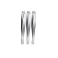 Stainless Steel Tweezers, Slant Tip & Round Head Precision Tweezers for Eyebrows, Facial Hair Removal Eyebrow Tweezers. 