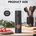 Electric Salt And Pepper Grinder With Adjustable Coarseness Refillable Mill Battery Powered Kitchen Automatic Gadget. 