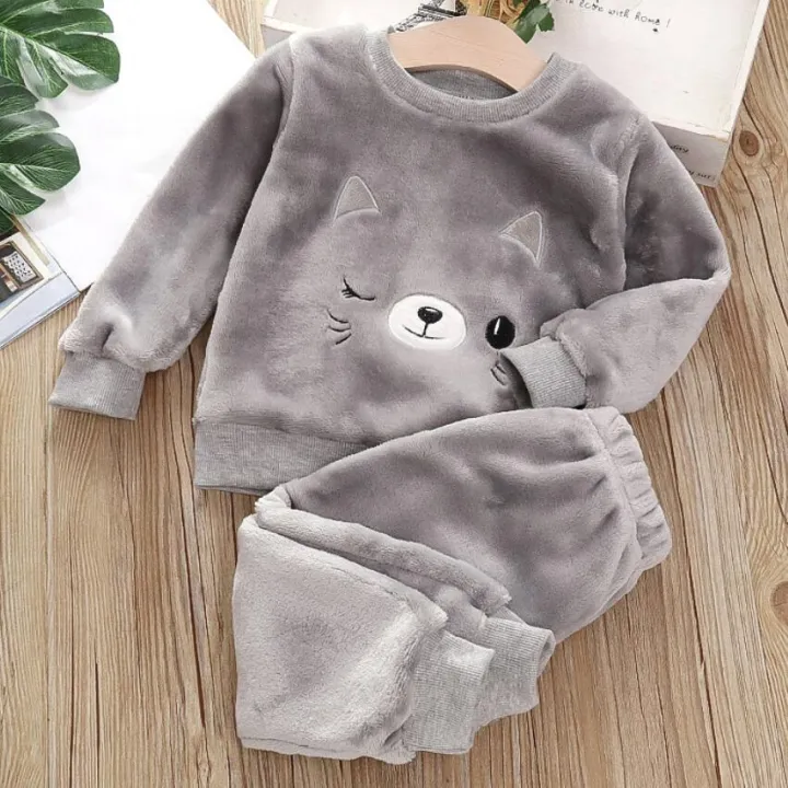 Boys%20Coral%20Fleece%20Pajama%20Sets%20Plus%20Velvet%20Thick%20Flannel%20Homewear%20Children%20Winter%20Warm%20Sleepwear%20Suit%202Pcs%20Girls%20Pantsuit%20-%20Image%206