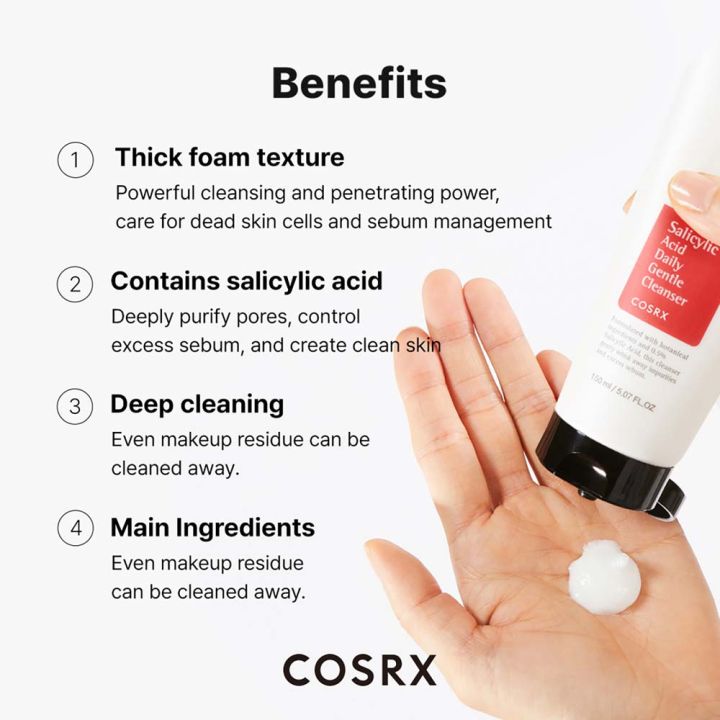 COSRX%20Salicylic%20Acid%20Daily%20Gentle%20Cleanser%20150ml%20Made%20In%20Korea%20-%20Image%203