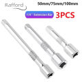 3pcs 1/4 Inch Socket Ratchet Wrench Extension Bar 50/75/100mm Long Bar Steering Sleeve Connecting Rod Socket Extender hand tool. 