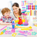Play Dough Accessories Set for Kids Playdough Tools with Various Plastic Molds Rolling Pins Cutters Clay Model for Children Kids.