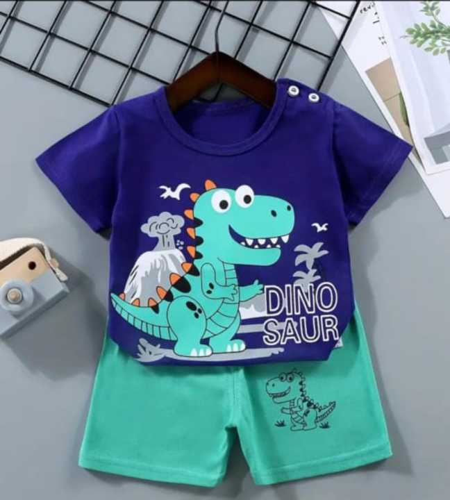 King Dino Kids Night suit, Night dress, Night wear, sleeping wear, sleep dress for boy/girl By kapasia sellers