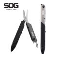 SOG 4 in 1 BATON Q1 Multi-Tool Folding Scissors EDC Tactical Pen Multifunctional Portable Tools Pocket Screwdriver Bottle Opener. 