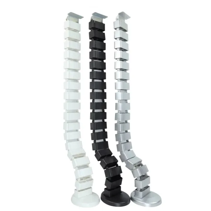 Wire Spine Cable Sleeve Under Desk Cable Tray Wire Management Workstation Snake Wire Organizer Management Cleaning Pipe Conduit