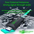 1200Mbps WiFi USB Adapter Dual Band 2.4G+5Ghz Wi-Fi Dongle 4 Antenna 802.11AC USB3.0 High-Speed Wireless Card Receiver PC/Laptop. 