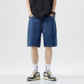2025 Summer Classic Shorts Jeans Men Denim Pants Straight Stretch Casual Cool Thin Knee Length Blue Fashion Brand Daily Trousers. 