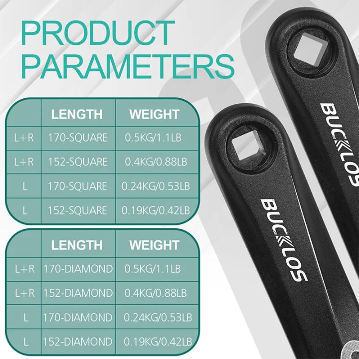 BUCKLOS%20Bike%20Crank%20Arms%20Aluminum%20Alloy%20Bicycle%20Spinning%20Cranks%20152mm%20170mm%20175mm%20Bicycle%20Repairing%20Cranks%20Arms%20MTB%20Bike%20Part%20-%20Image%203
