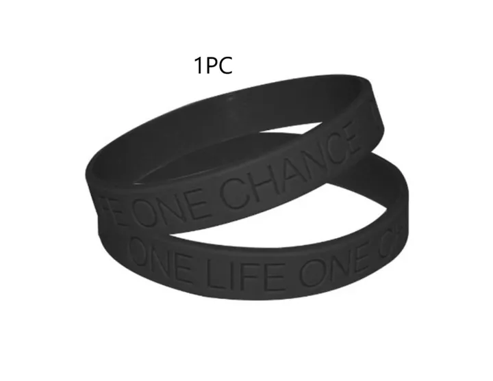 1pc%20one%20life%20one%20chance%20silicone%20bracelet%20%20wristband%20-%20Image%203