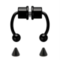 Magnetic Horseshoe Nose Rings, 316L Stainless Steel, Faux Septum Rings, Fake Piercing, Clip on, Hoop Rings, Gift for Women, Girl. 