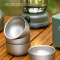 50ml Pure Titanium Bilayer Small Tea Cup For Camping Outdoor Coffee Tea Drinking Brewing Tea Cup Accessories. 