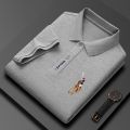 Proman-classic Knight embroidery pattern men's short sleeve polo shirt comfortable and breathable business casual polo shirt with many styles to choose from.. 