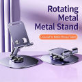 Foldable Universal Metal Phone Desk Stand Rotatable for Live Broadcasts And Lazy Height Adjustment Tablet Support. 