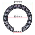 38 39/40 41 inch PVC Circle Sound Hole Rosette Inlay Sticker for Guitars Decor Black + Silver Sound Hole Rosette Sticker. 