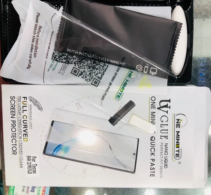 UV%20Glue%20Curved%20Tempered%20Glass%20Screen%20Protector%20For%20Tencno%20Spark%2020%20Pro%20Plus/%20Spark%2020%20Pro%20+%20,%20Screen%20Guard%20Gorilla%20Glass%20Protector%20With%20Easy%20Installation%20Kit%20(spark%2020%20pro%20plus)%20-%20Image%202