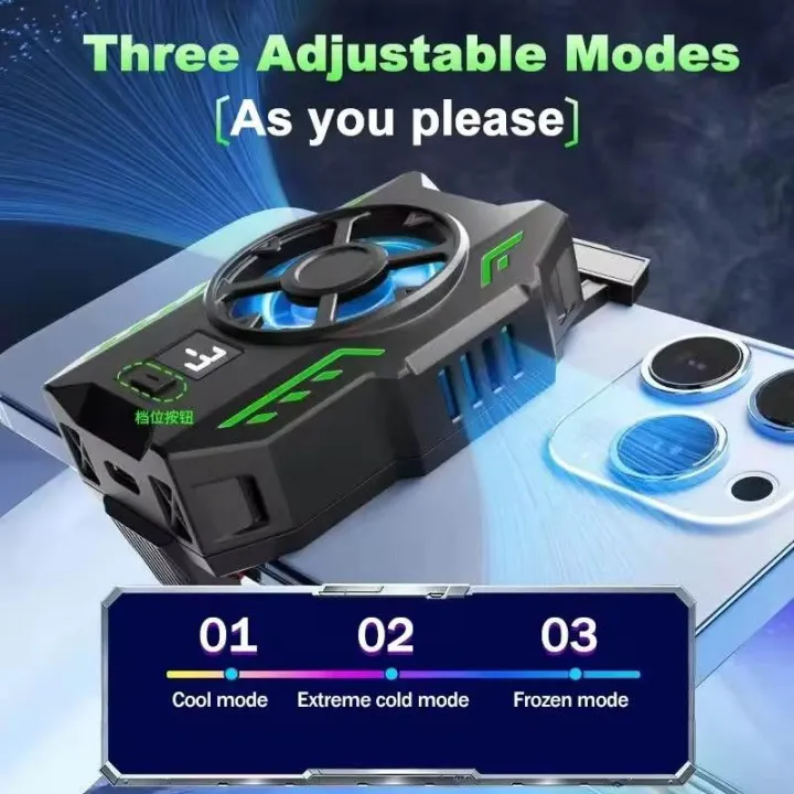 Mobile%20Cooling%20Fan%20Phone%20Cooler%203%20Adjustable%20Modes%20For%20Gaming%20Temperature%20Display%20-%20Image%203