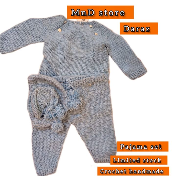 crochet handmade pajama set limited stock